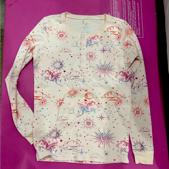 ULTRA RARE Roller Rabbit Pajamas in Celestial Unicorn Themed Print | LIKE NEW - Picture 3 of 7